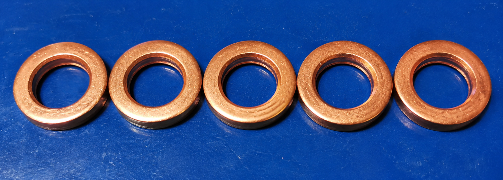 (image for) SET OF FIVE ELRING COPPER INJECTOR SEALING RINGS