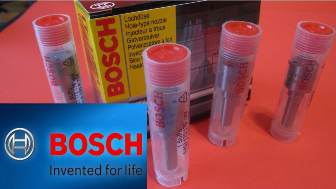 (image for) SET OF FIVE BOSCH DIESEL INJECTOR NOZZLES WITH ELRING COPPER INJECTOR SEALING RINGS