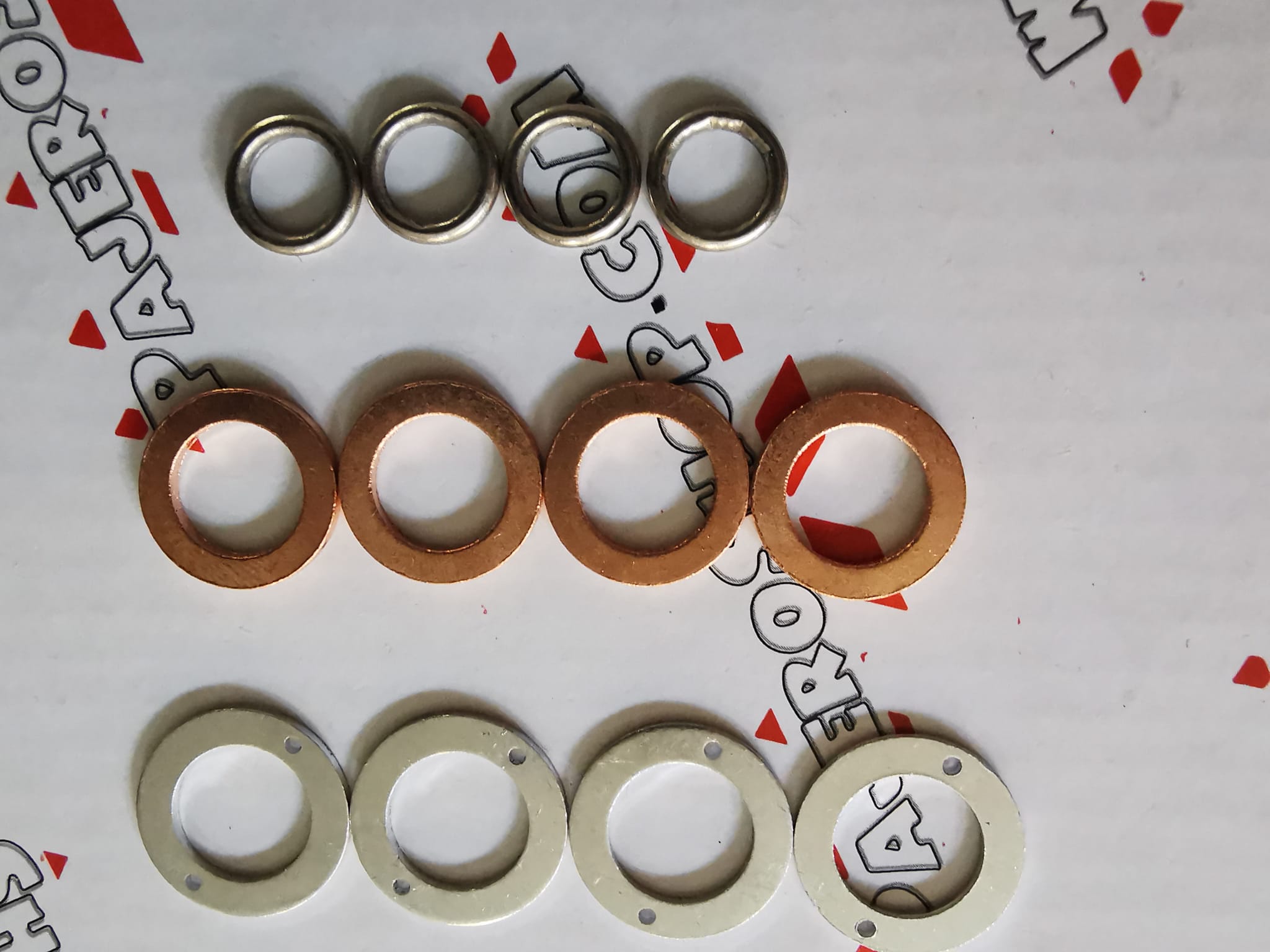 (image for) Mitsubishi Pajero Shogun Delica 2.5TD 2.8TD 4D56 4M40 Diesel Injector Washer Set of 12